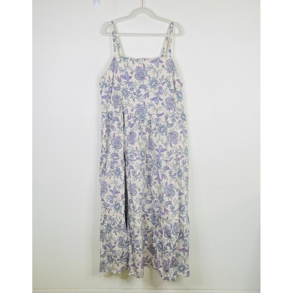 NEW Lane Bryant Smocked Floral Print Maxi Dress Boho Cottagecore Resort Size 22 - Picture 2 of 14